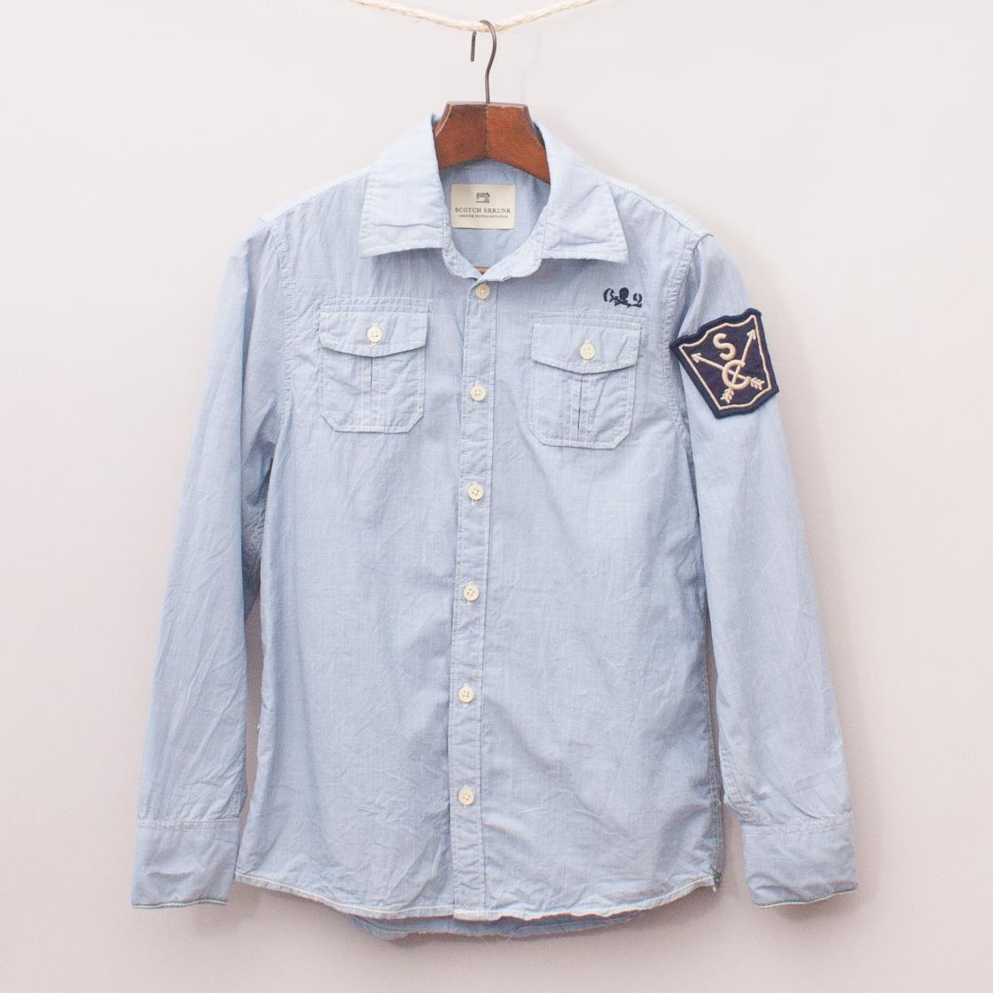 Scotch Shrunk Blue & Patch Shirt