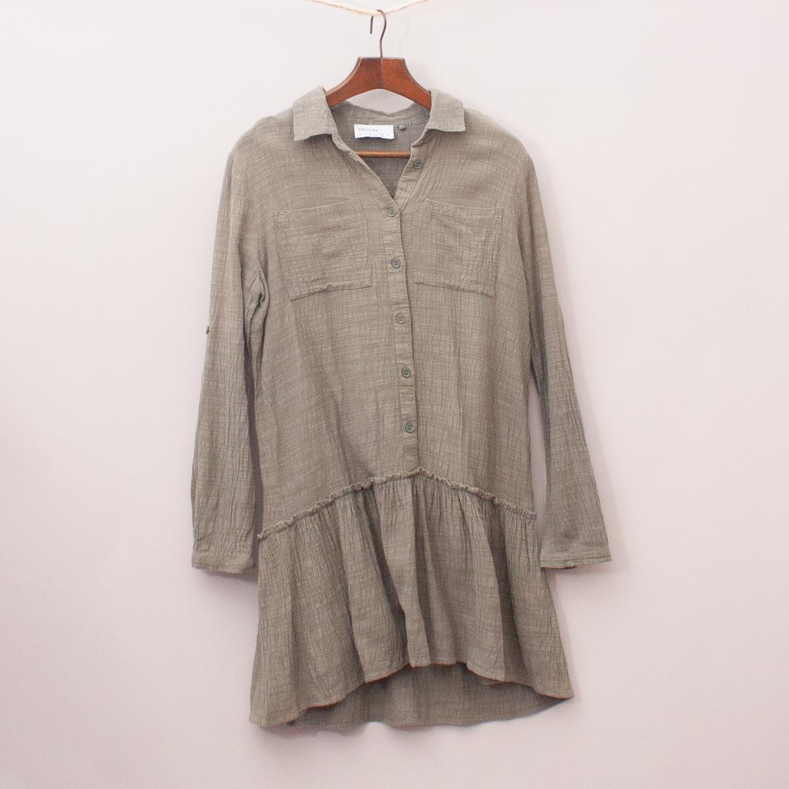 Decjuba Khaki Shirt Dress