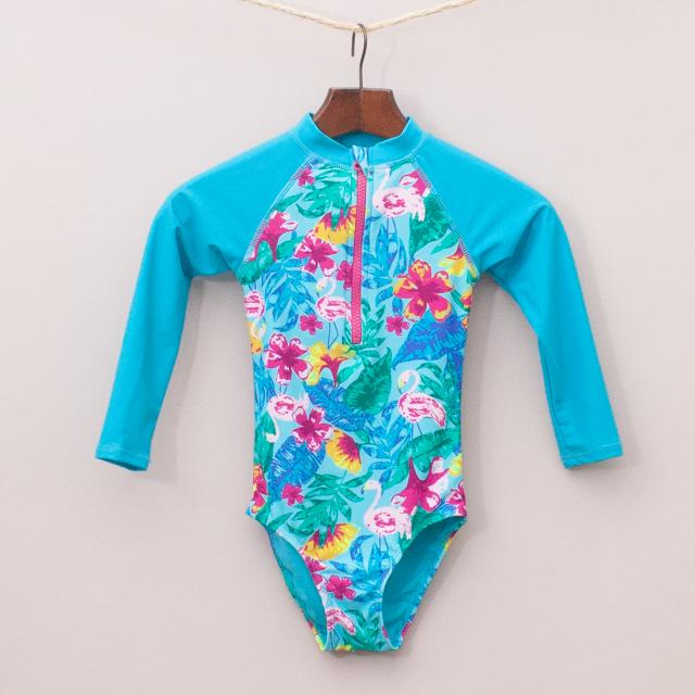 Bright Blue Long Sleeve Bathers