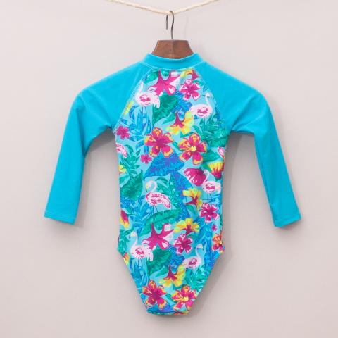 Bright Blue Long Sleeve Bathers