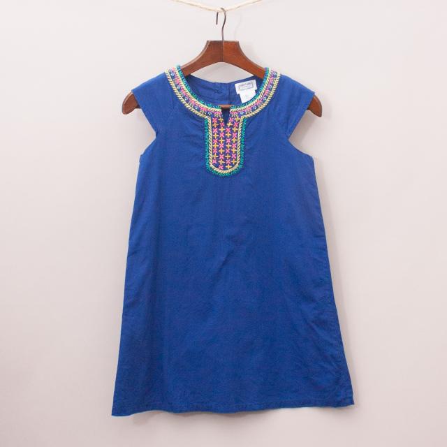 Kaisely Blue Embroidered Dress