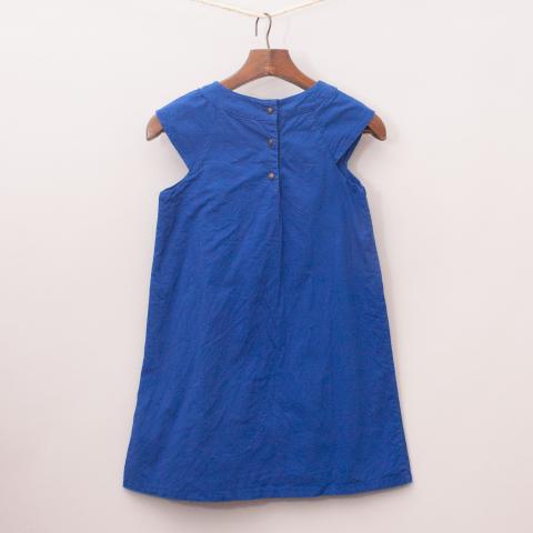 Kaisely Blue Embroidered Dress
