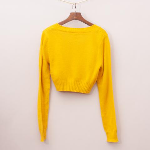 H&M Cropped Yellow Jumper