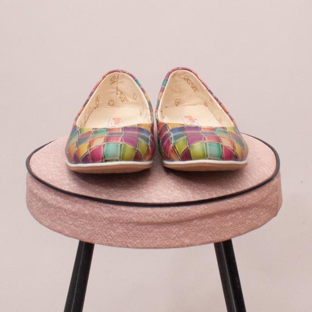 Goby Coloured Ballet Flats - Size EU 30 (Age 5 Approx.)