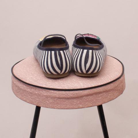 Next Striped Ballet Flats - Size EU 31 (Age 6 Approx.)