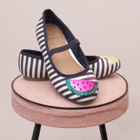 Next Striped Ballet Flats - Size EU 31 (Age 6 Approx.)