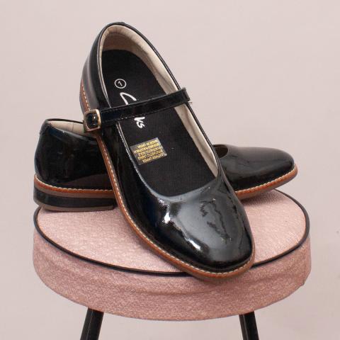 Clarks Patent Leather Ballet Flats - Size EU 33.5 (Age 6 Approx.)