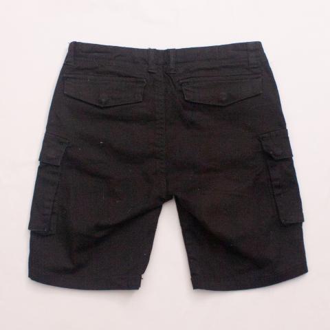 Petit DeNimes Black Cargo Shorts