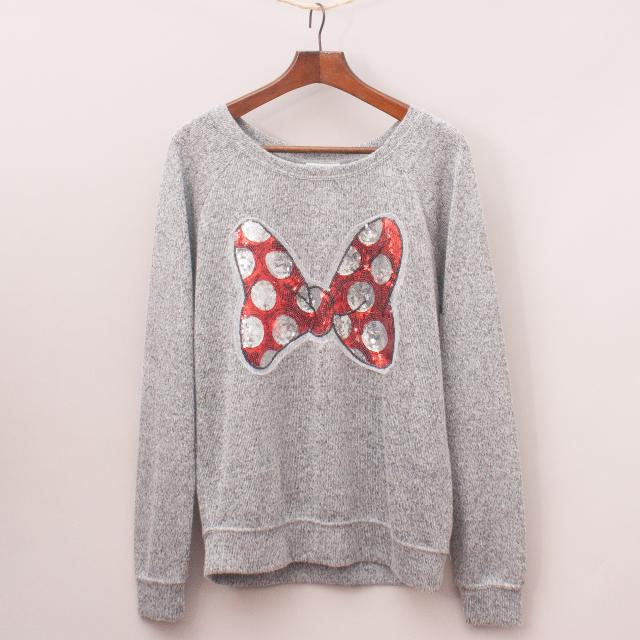 Disney Sequined Bow Jumper