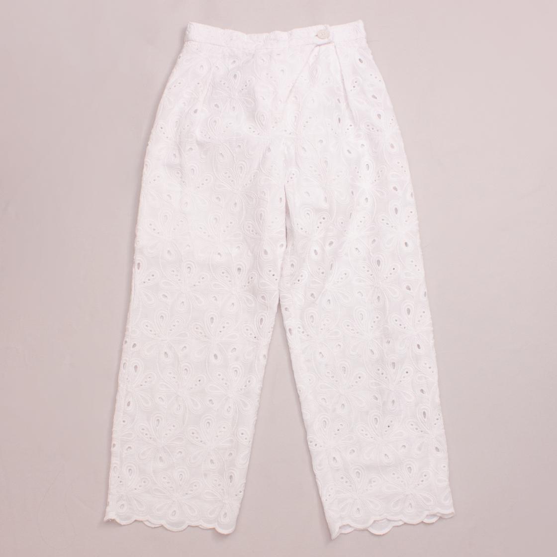 Zara Broderie Anglaise Pants