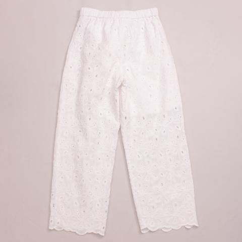 Zara Broderie Anglaise Pants