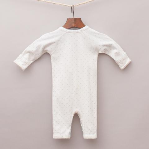 Bebe Polka Dot Romper