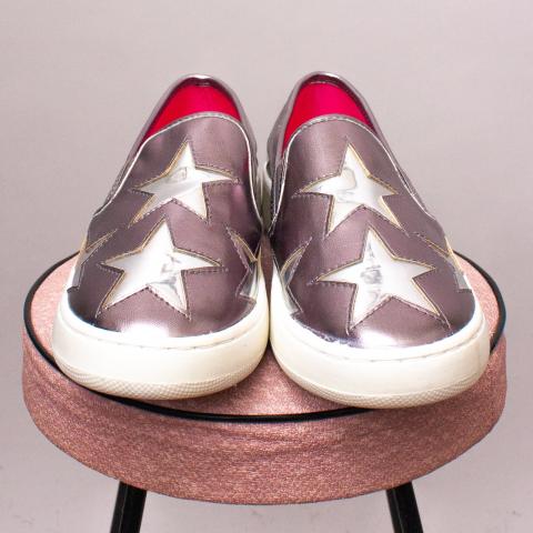 Steve Madden Metallic Slip On's - 25cm