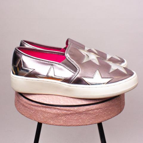 Steve Madden Metallic Slip On's - 25cm