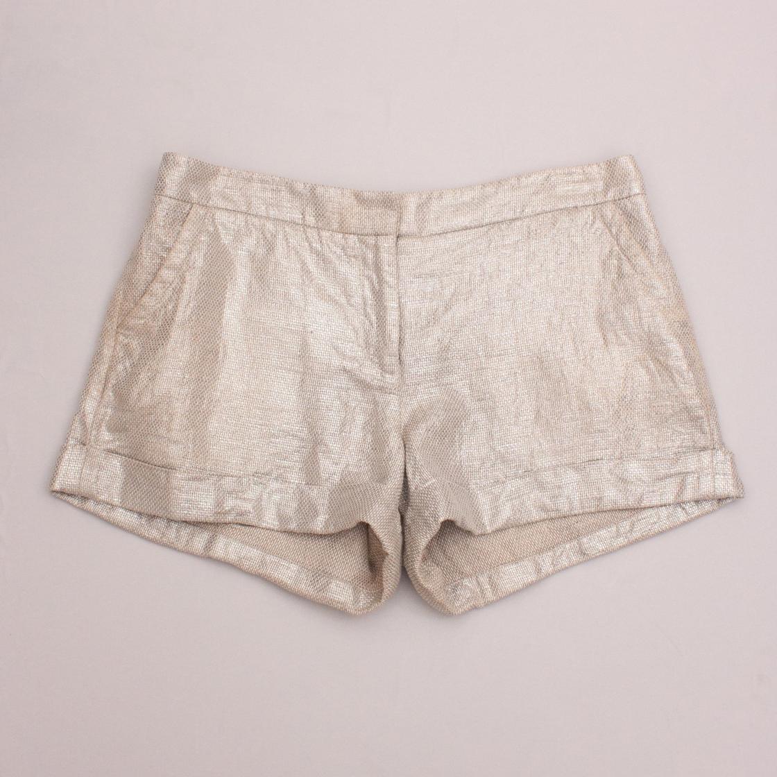Mint Metallic Shorts