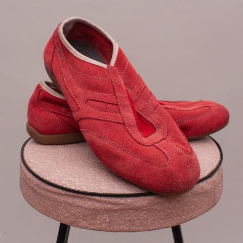 DKNY Suede Red Shoes - UK 6