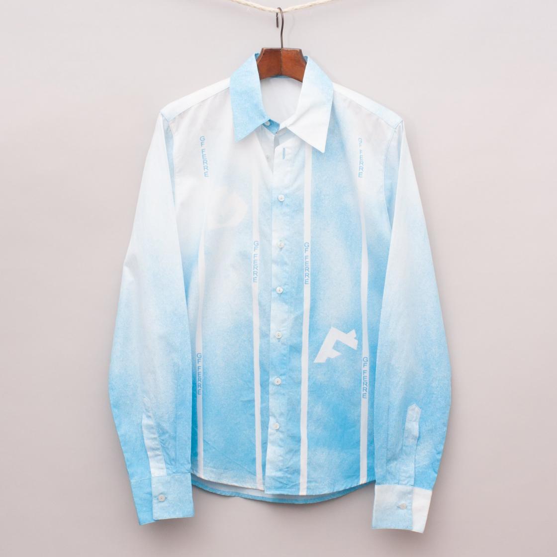 GF Ferre Blue and White Shirt