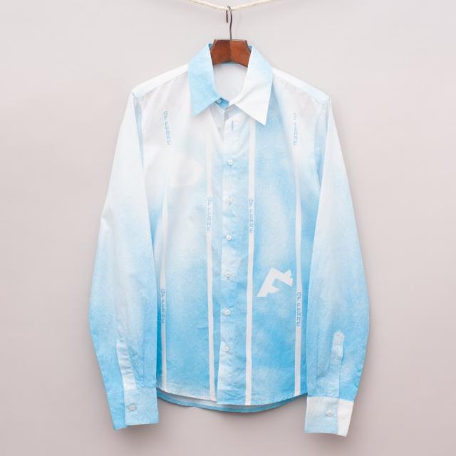 GF Ferre Blue and White Shirt