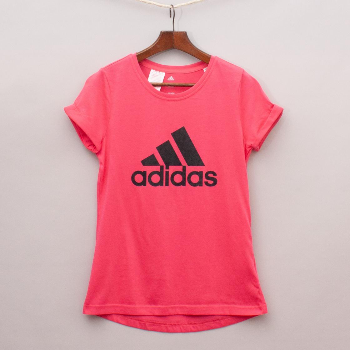 adidas pink tennis shirt