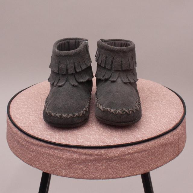 Seed Fringe Booties - 6-12Mths