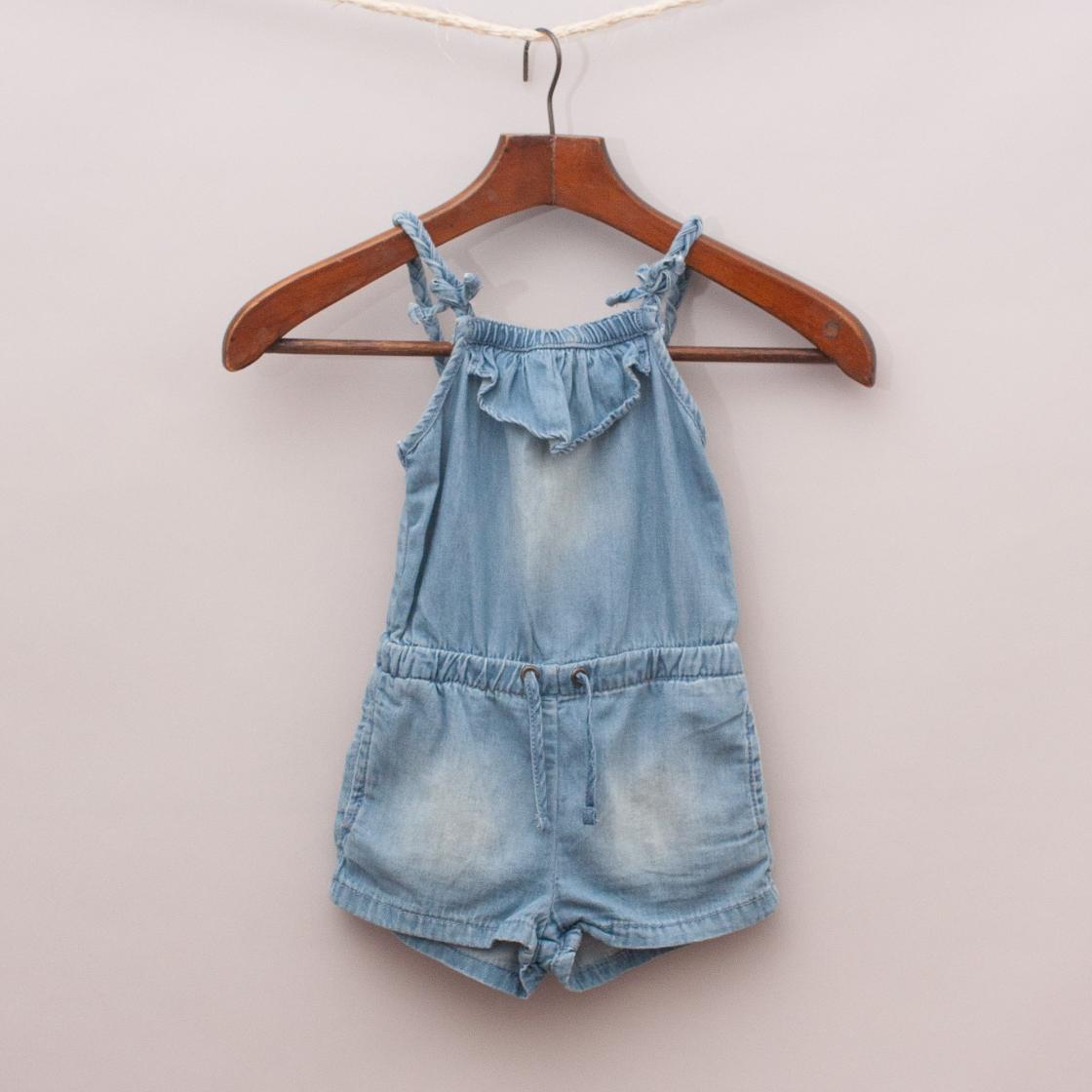 Zara Denim Romper "Brand New"