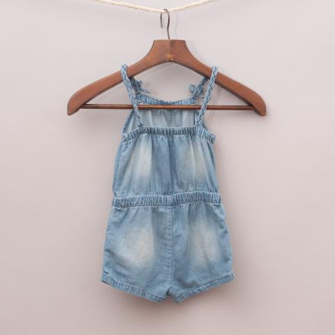 Zara Denim Romper "Brand New"