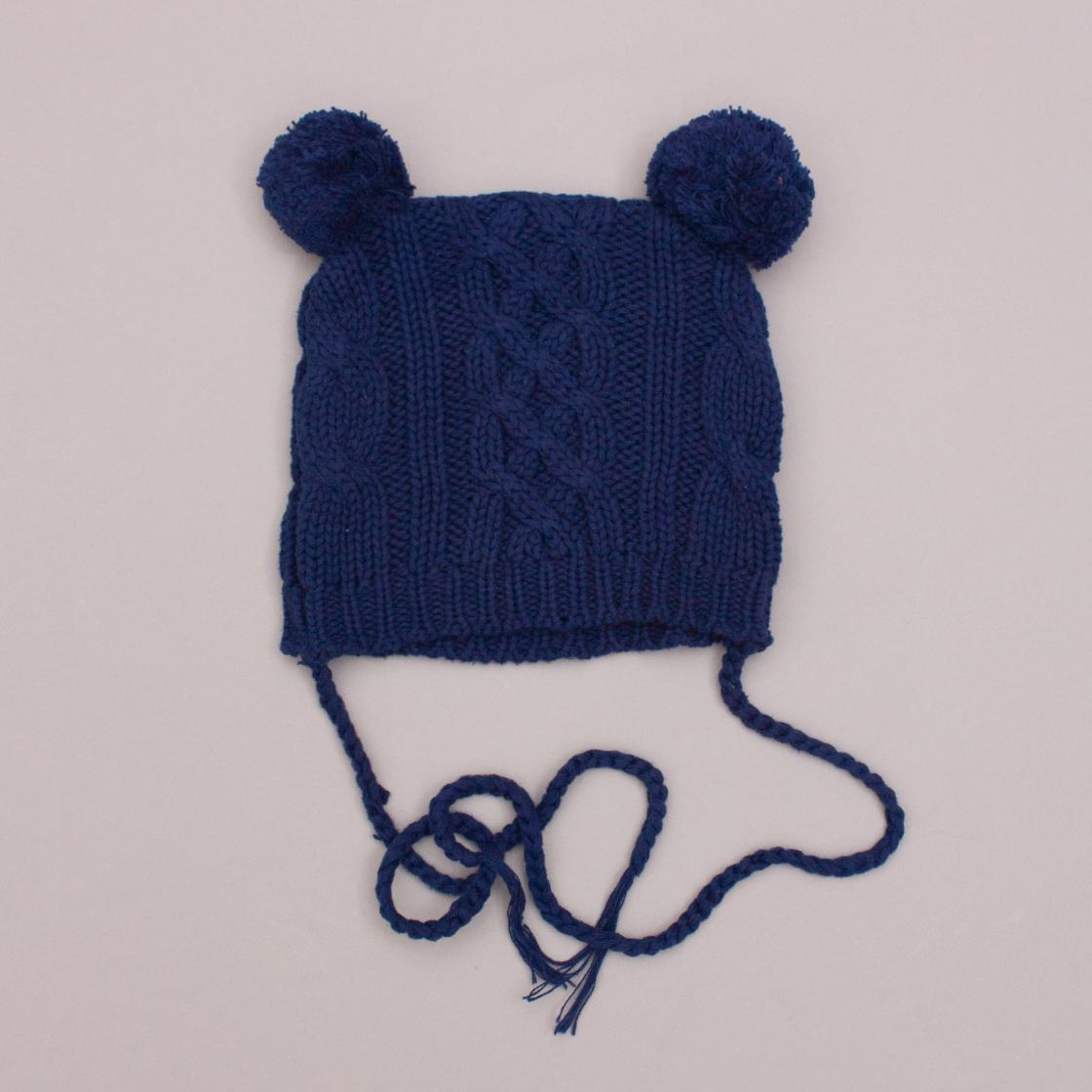 Oobi Navy Knit Beanie  - 0-1Yrs