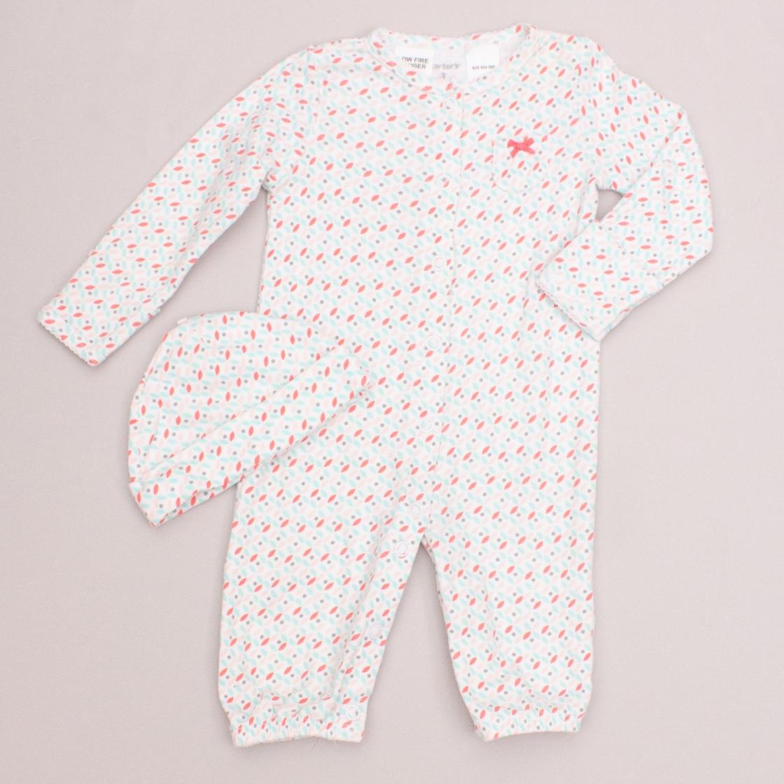 Carter's Patterned Romper & Hat