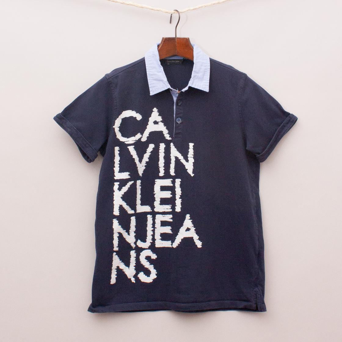 Calvin Klein Navy Blue Polo Shirt