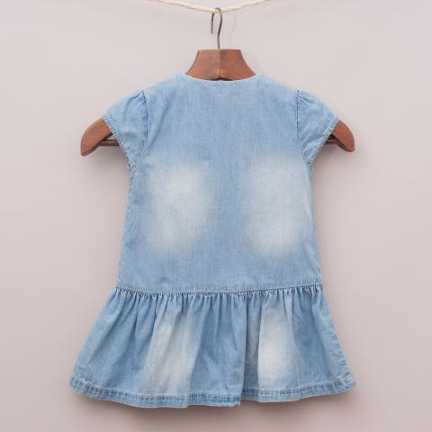 Mothercare Embroidered Denim Dress