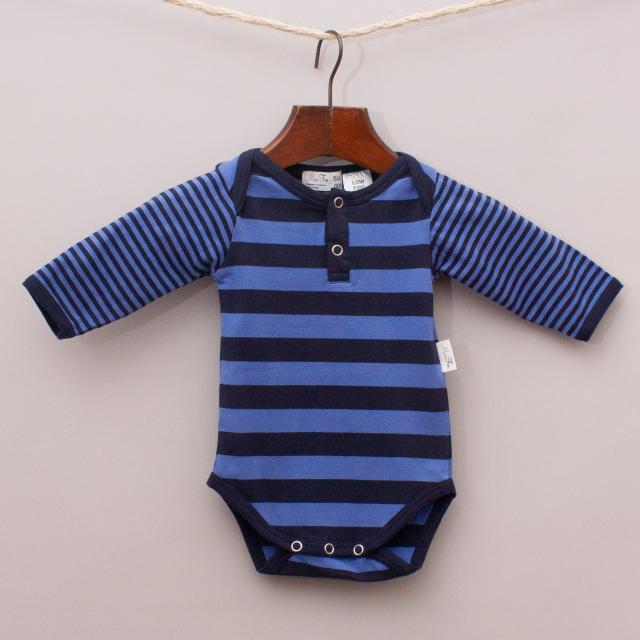 Mini Fin Striped Romper "Brand New" 