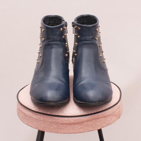 Pavement Navy & Studded Boots - EU 38