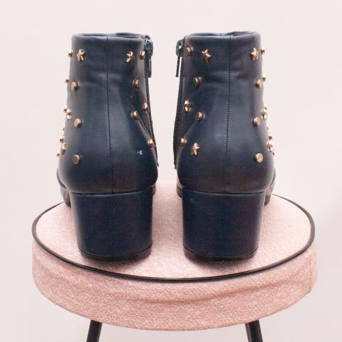 Pavement Navy & Studded Boots - EU 38