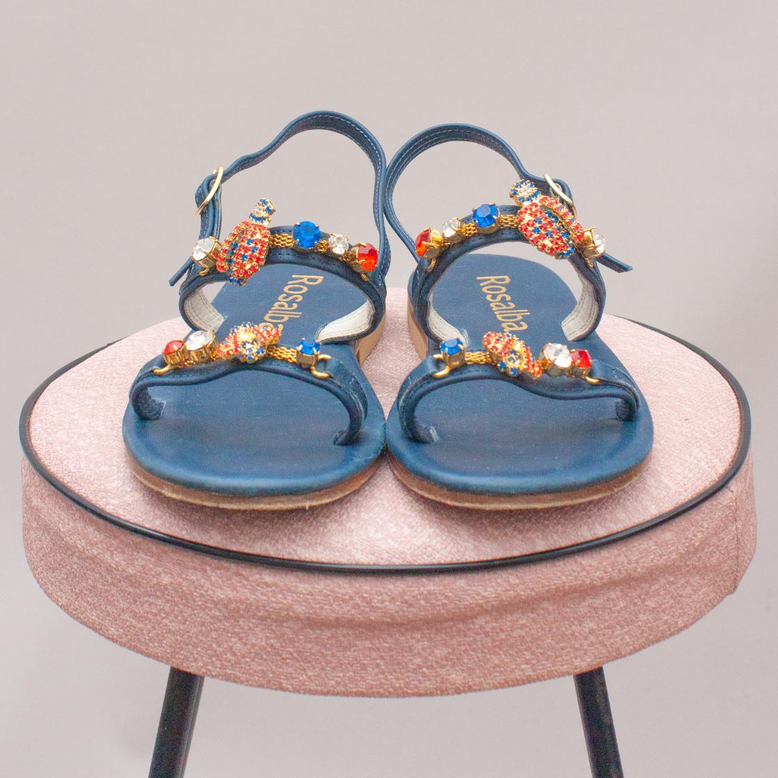 Rosalba Jewel Embellished Sandals - EU 29