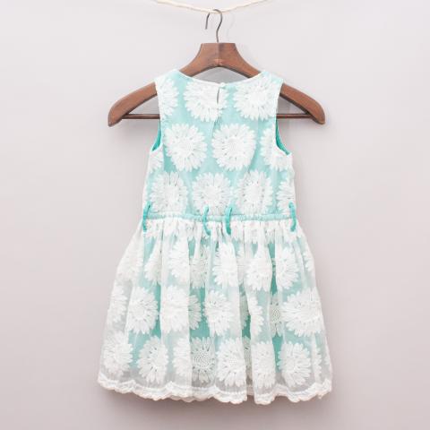 Next Mint Flower Dress 