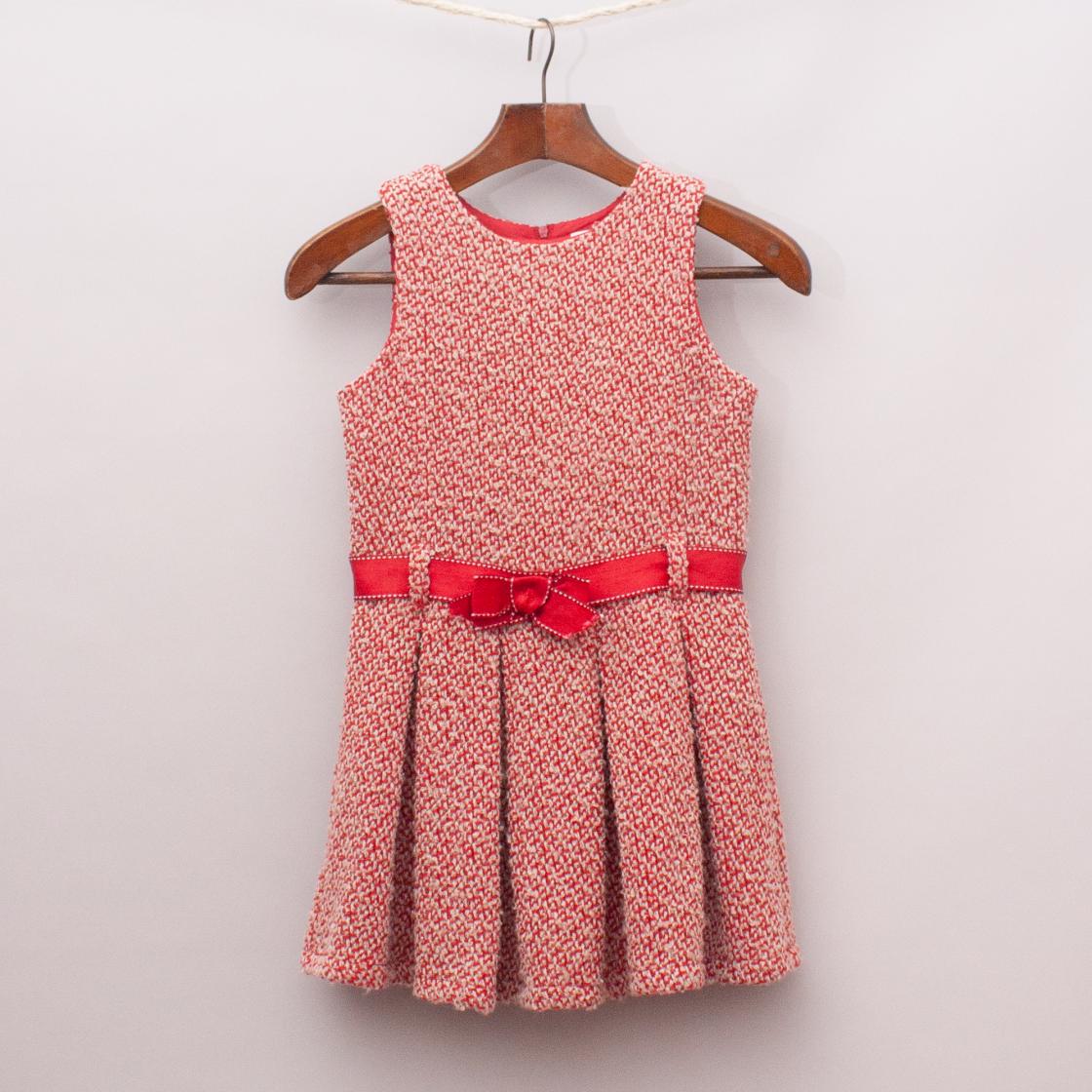 Origami Red Knit Dress