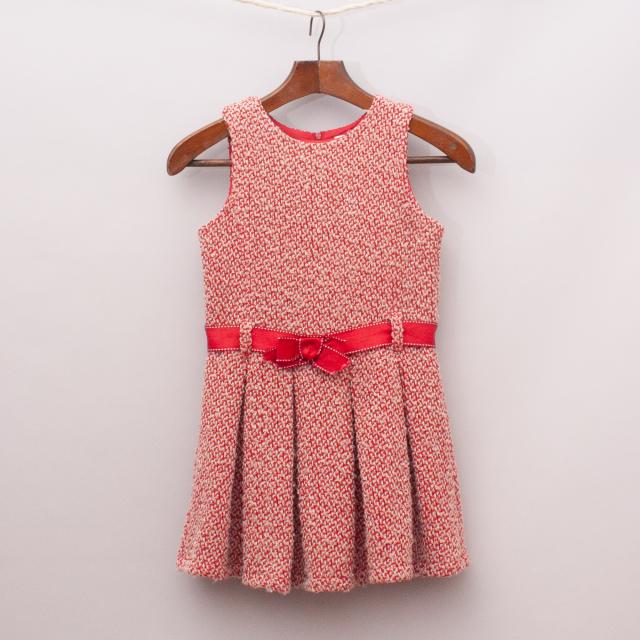 Origami Red Knit Dress