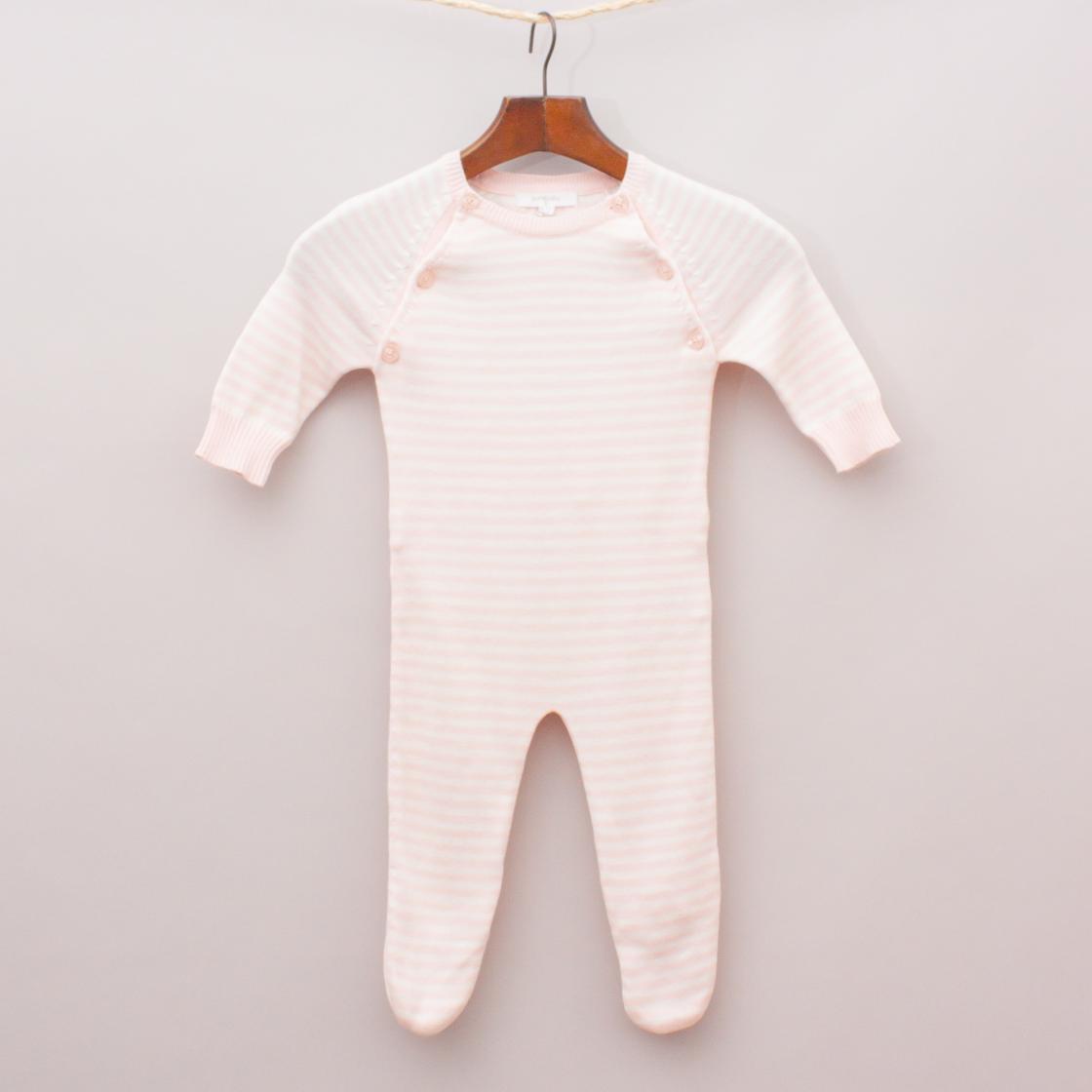 Puerbaby Striped Knit Romper "Brand New"