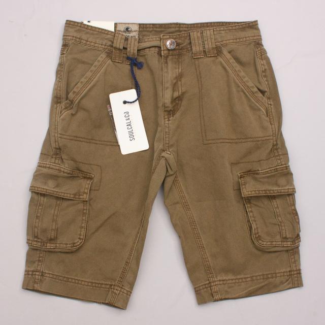 SoulCal & Co Khaki Cargo Shorts "Brand New"