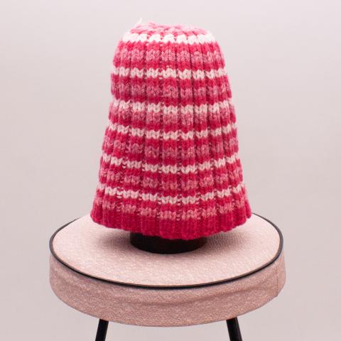 Hand Knitted Pink Beanie