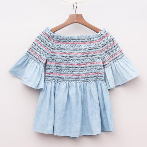 French Connection Chambray Top