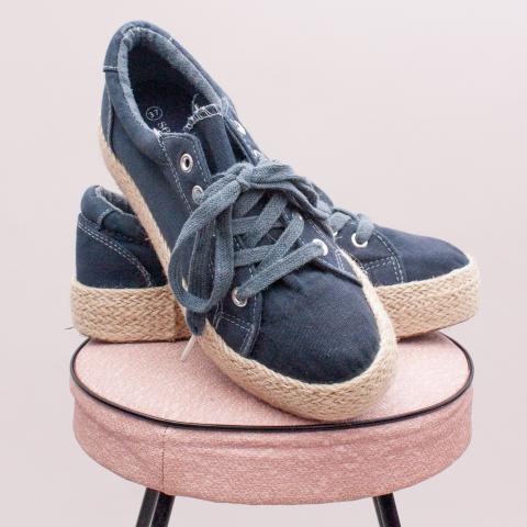 Seed Blue Espadrilles - EU 37 (Age 8 Approx.) "Brand New"