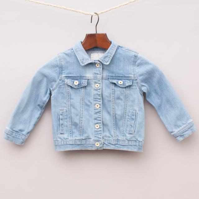 Zara Distressed Denim Jacket