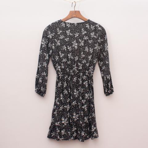 Decjuba Paisley Cross-Over Dress