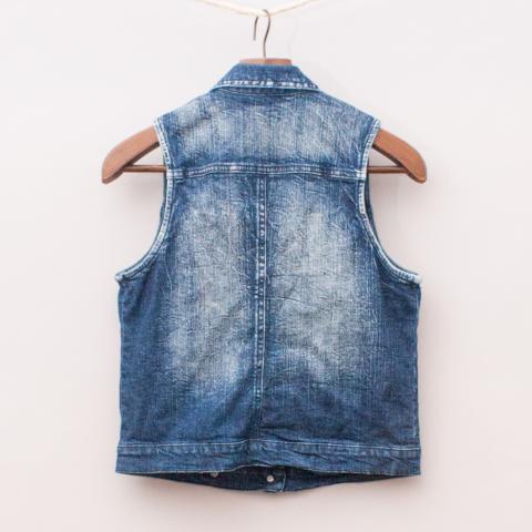 Yoyo Distressed Denim Vest