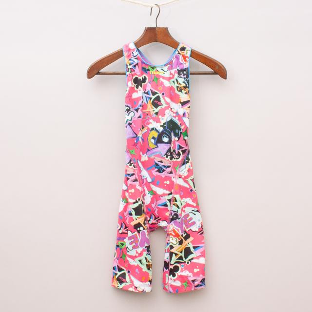 Maru Patterned Swim Knee Suit