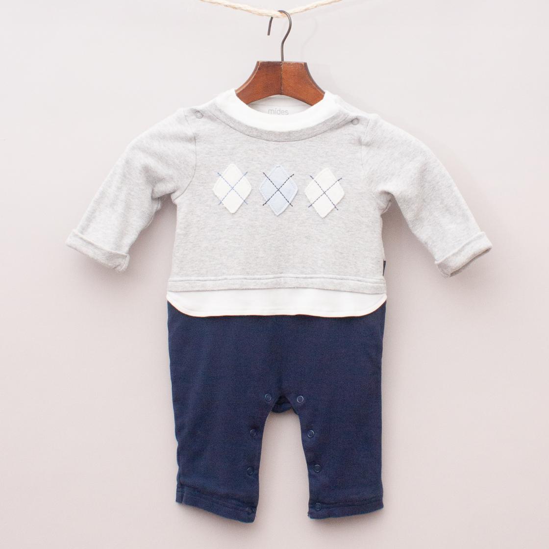 Mides Baby Argyle Romper