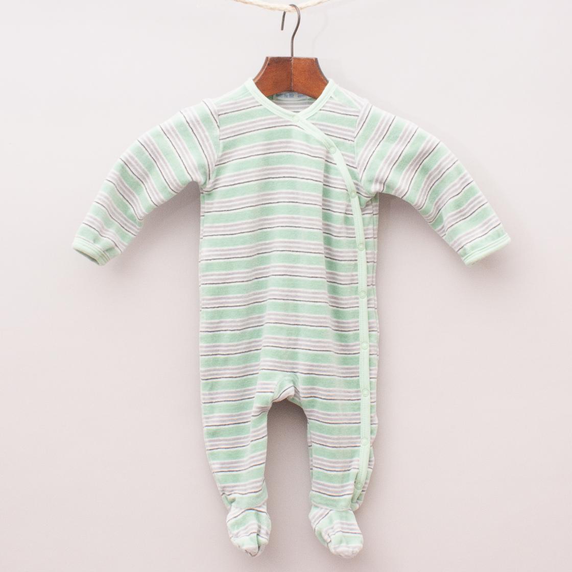 Under The Nile Striped Organic Cotton Romper 