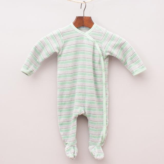 Under The Nile Striped Organic Cotton Romper 