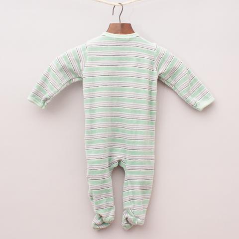 Under The Nile Striped Organic Cotton Romper 